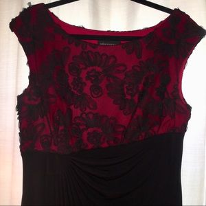 Women’s black and red evening dress